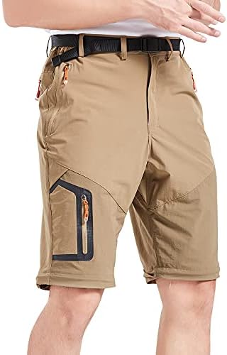 Muške planinarske hlače na otvorenom kabrioletom za brze suhe ribolovne hlače i kratke hlače