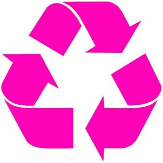 Naljepnica tata reciklira simbol V1 Vinyl naljepnica prema naljepnicama: Veličina: 5 , boja: vruće ružičaste - prozori, zidovi, odbojnici,