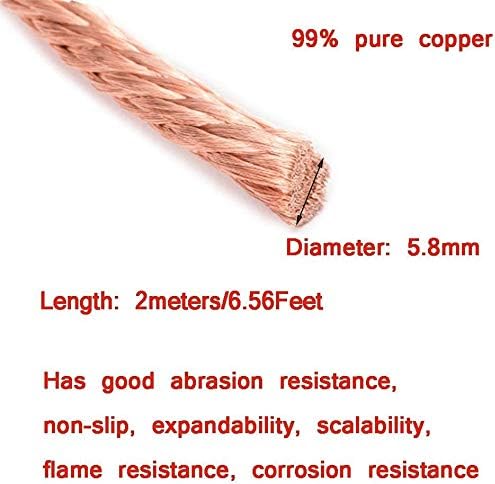 ; Pletena bakrena žica odvodni kabel električna nasukana okrugla gola spiralna fleksibilna žica za uzemljenje vodljivi vodiči 16