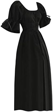 Ženske Vintage maksi haljine Srednjovjekovna svemirska haljina renesansne napuhane haljine kratkih rukava Retro gotička haljina s naramenicama