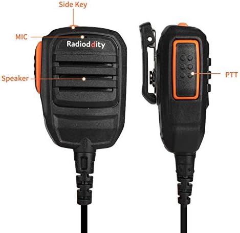 4 pakiranje radioddity GM-30 GMRS Radio Handheld + 4 RadioDDity RS22 MIC za daljinski zvučnik + 2 Programirani kabel