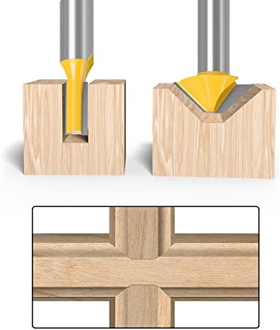 Jrenbox bitovi usmjerivača 2pcs 12 mm 1/2 karbide tenon za rezanje komadića noža ravni dk v oblik mljevenja rezača usmjerivač Bit za