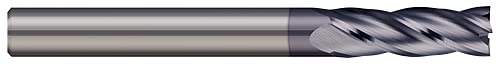 MICRO 100 GEMM-060-4X Kvadratni mlin za kraj, 6 mm rezač Dia, 13 mm LOC, 4 FL, 6 mm Diak Dia, 57 mm OAL, altin