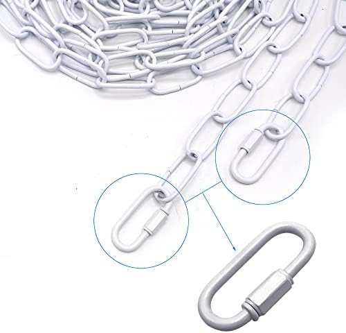 10 pakiranja 4 mm konektor za zaključavanje lanca u obliku slova 4, brzi konektor za lanac, bijeli
