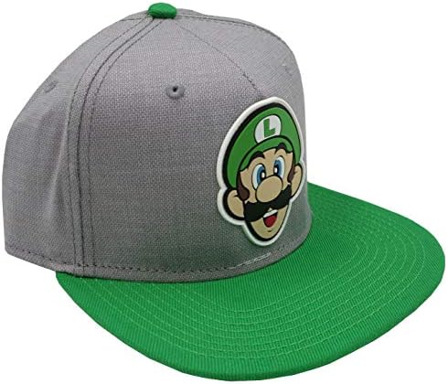 BioWorld Nintendo Super Mario Bros - Luigi guma logotip Snapback Cap