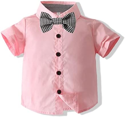 Yun Hao Toddler Little Boy Ljetna odjeća Gentleman Casual Outfit Sets Majica kratkih rukava+kratke hlače 3pcs