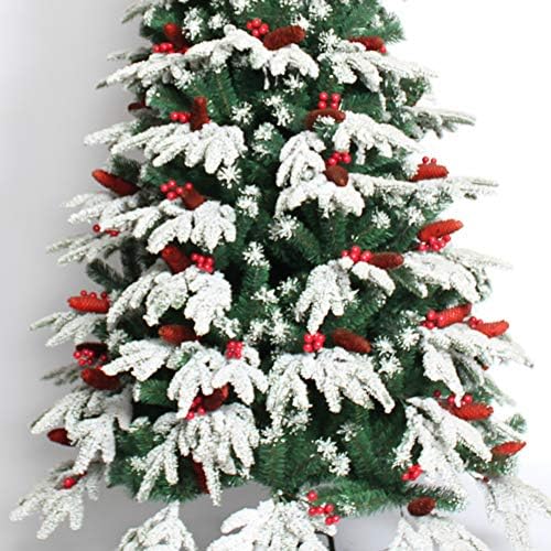 DLPY Snježni borovo stablo s snijegom s pinecone zglobovima umjetnog božićnog drveta ukrašena stabla tradicionalna unutarnja -6ft
