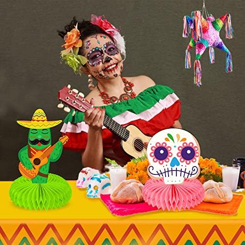 Christine Paradise, 9 komada, središnji dijelovi saća za meksičku Fiestu, dvodnevni ukras stola za taco zabavu, dekor s temom rođendana