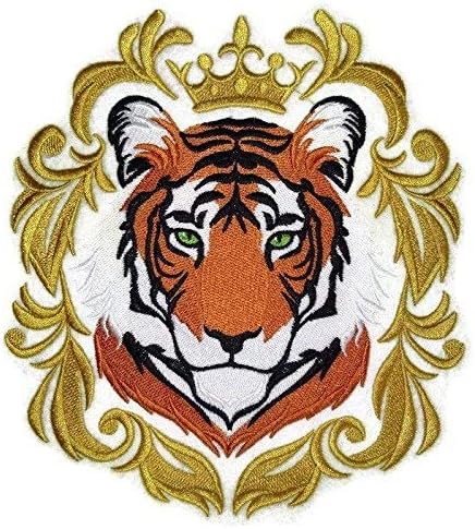 Priroda tkana u nitima, nevjerojatno životinjsko kraljevstvo [Royal Bengal Tiger] [Prilagođeni i jedinstveni] vezeni željezo ON/SEW