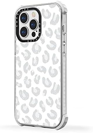 Casetify Impact Slučaj za iPhone 13 Pro Max - Silver Grey Leopard - Clear Frost