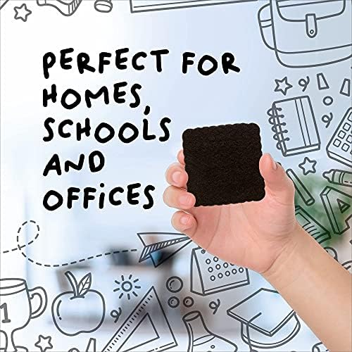 24 -paket vrhunskih magnetskih brisača za suho brisanje / suhi gumice - 2 x 2 - brisači na bijeloj ploči za učionicu, dom i ured