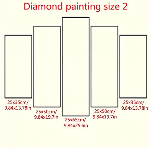 DIY 5D dijamantni setovi za slikanje za odrasle, 5 setova/komada Diamond Empoidery Full Bušilica kristalni rinestonski križni ubod