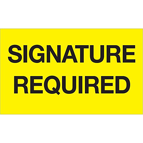 Oznake vrpce Logic®, Potrebni potpis , 3 x 5 , fluorescentna žuta, 500/roll, po popustama u SAD -u