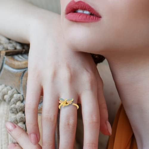 Palotay 6pcs fidget prstenovi za žene otvorene podesive fidget prstenove spinner fidget prsten za anksioznost podesiva anksioznost