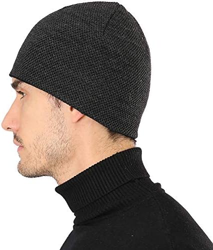 Doannotium Winter Beanie za muškarce i žene lubanje kapica topli šešir obložen Toboggan pleteni na otvorenom sportom