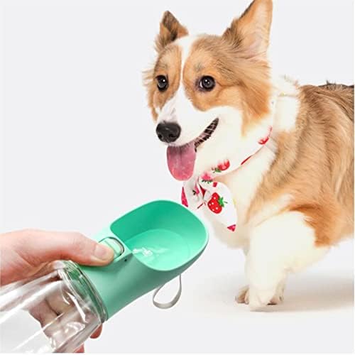 Prijenosna boca za vodu za pse, šalica za piće za pse od 380 ml, 2 u 1 putni dozator za pse, s spremnikom za hranu, za kućne ljubimce