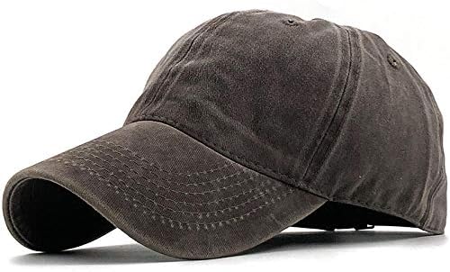Klasična jednobojna Uniseks bejzbolska kapa u vintage stilu s opranim, izlizanim rubovima, podesivim tatinim šeširom