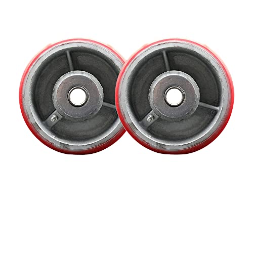 GO MINI pokretni i prijenosni spremnik Zamjenski kotač - 6 inčni crveni poliuretan na kotaču od lijevanog željeza - robna marka servisa