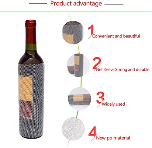 100 pcs vinske mrežice zaštitni rukavi mrežica za boce za vino boce za vino boce zaštitni zaštitnik ne mreže vino boca Slušač čuvaju
