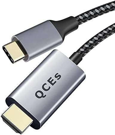QCES USB C to HDMI adapter kabel 6ft, USB tipa C do HDMI kabela za kućni ured, 4K Display Thunderbolt 3 kompatibilan za MacBook Pro/Air