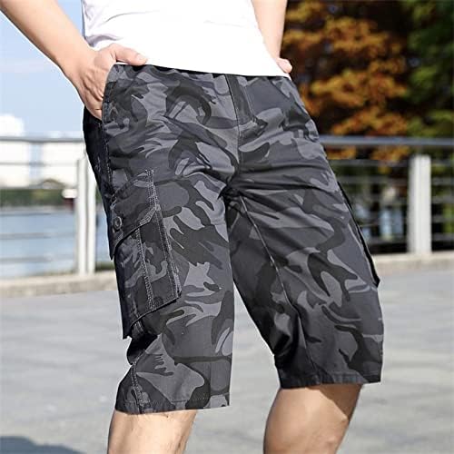 Teretne kratke hlače za muškarce, muške ljetne casual fitness bodybuilding tiskane džepne sportove kratke hlače
