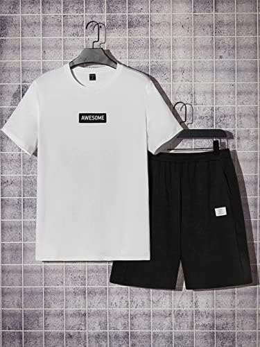 Dvodijelna odjeća za muškarce Letch Grafičke majice i track kratke hlače