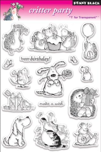 Penny Black PB30013 Clear Stamp Set, Critter Party