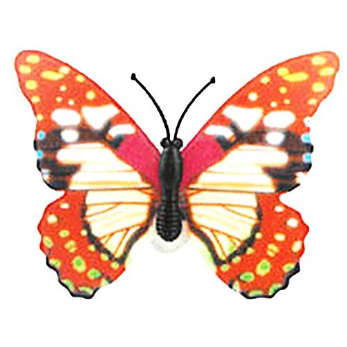 Koqwez33 Dječji dekor leptira, 3D uklonjivi zidne naljepnice leptira, leptir lampica kreativni ukras abs mijenja se lida noćno svjetlo