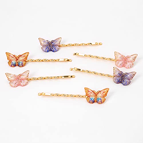 Ukosnice leptira u pastelnim bojama-6 paketa slatkih ukosnica za djevojčice