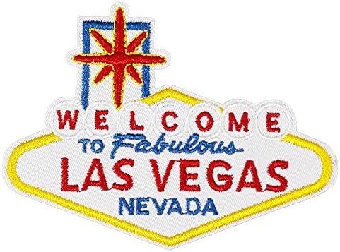 Dobrodošli u fenomenalni Las Vegas Nevada 4 Izvezeni premium flaster Iron/šivaći ukrasni odmor suvenir Applique Mountain Moon Stars
