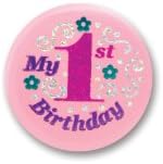 Beistle Pink moj gumb 1. rođendana- 1 PC