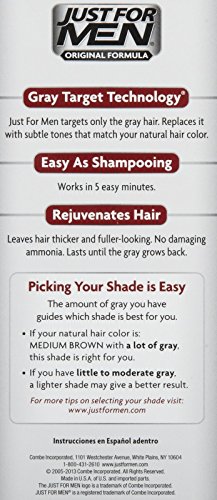 Šampon samo za muškarce-u boji kose, srednje smeđe