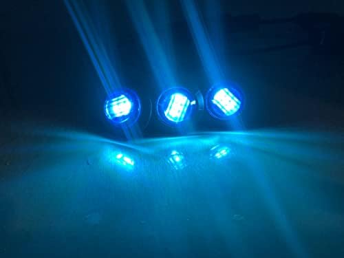 50pcs plava 3 LED 12o3/4 LED parkirna svjetla piletina okrugla bočna parkirna svjetiljka prikolica svjetlo upozorenja metak svjetla