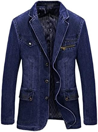 Muškarci s više džepnih traper jakna Spring Blazer odgovara poslovnim trapericama za slobodno vrijeme