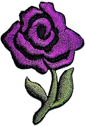 Salvete Plus 3pcs Mini ljubičasta ruža ušivena glačalom na vezene zakrpe modna zanatska naljepnica Pribor za šivanje amblem odjeća