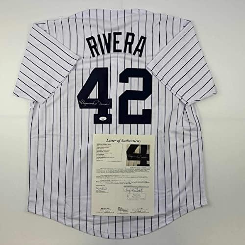 Autografirani/potpisani Mariano Rivera New York Pinstripe Baseball Jersey JSA CoA/LOA
