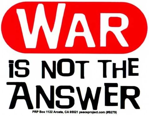 Rat nije odgovor-mir/antiratni naljepnica magnetskog odbojnika/magnet naljepnice