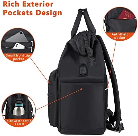 Vodootporni ruksak, ruksak za prijenosno računalo od 15,6 inča, putna torba s pretincem za prijenosno računalo, džepom protiv krađe