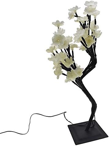 Homeford toplo bijelo svijetlo stablo stola za cvjetanje trešnje, bijelo, 19-1/2-inčni