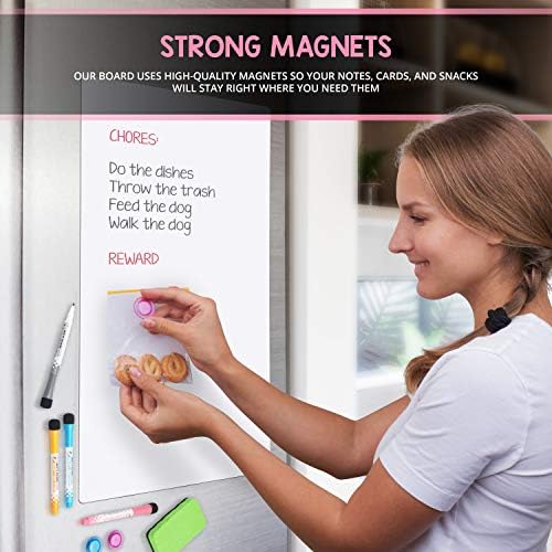 Magnetska ploča za hladnjak - Magnetska bijela ploča suha brisanje s oznakom, hladnjak s bijelim pločama magnetska ploča, ploča jelovnika