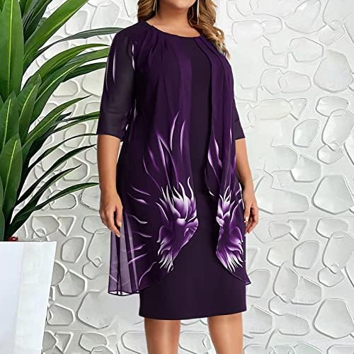 Ženska poslovna ležerna haljina 2023. pametna pletena haljina od čipke Plus Size ljetne haljine srednje veličine
