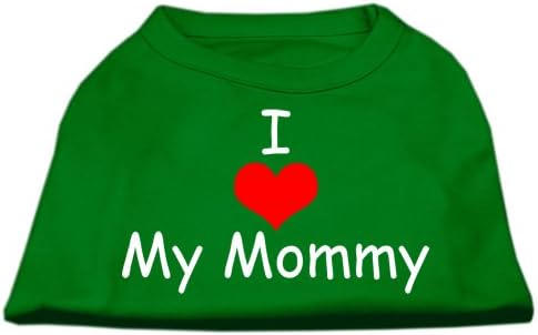 Volim svoju maminu košulju za pseću mamu Scrprint Smaragdno zelena lg