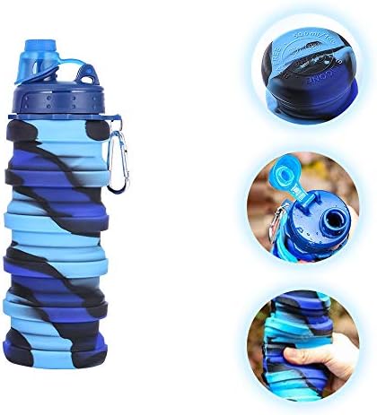 Sklapljiva sportska boca s vodom Silikonski sklopivi planinarski lagana voda boca za putni kampiranje joga vanjska teretana