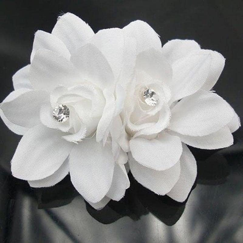 SDFGH 1 PC Kristalni cvijet kosa isječak Cvjetni stil Bijeli baretedding za kosu za kosu, pribor za kosu