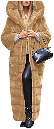 Keerads Faux Fur Sherpa duga jakna za žensku dužinu gležnja Zimski kaputi zgušnjavani kaput s punim dugačkim toplim lepršavim kaputom