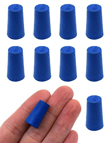 10mm neoprenski čepovi, jednobojni - plave boje - veličina: dno 9mm, vrh 11.5 mm, duljina 20mm - pogodno za upotrebu s naftom, uljima,