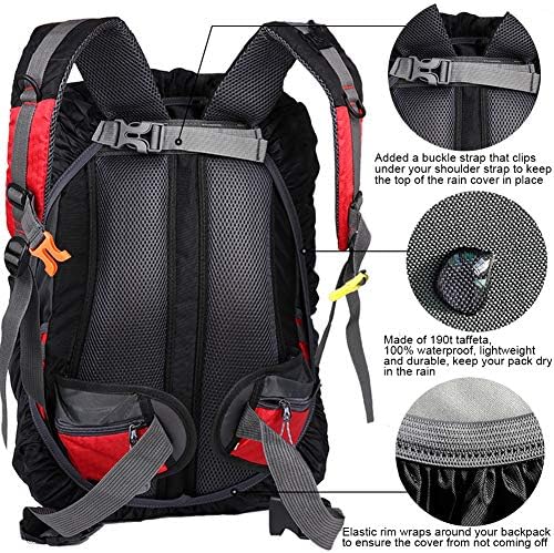 Evotopf vodootporni ruksak kišni poklopac s podesivim remenom protiv klizanja i kašicama s ojačanim unutarnjim slojem za kampiranje,