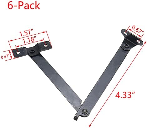 HEVSTIL 6-paketni poklopci za nosačke šarke, lijeva bočna savijanja podignite ostatak zglobovi naklopni poklopac za poklopca za nosač