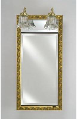 Markirani ormarić za lijekove s jednim vratima s tradicionalnim osvjetljenjem završna obrada: Chateau-antičko zlato, veličina: 3097