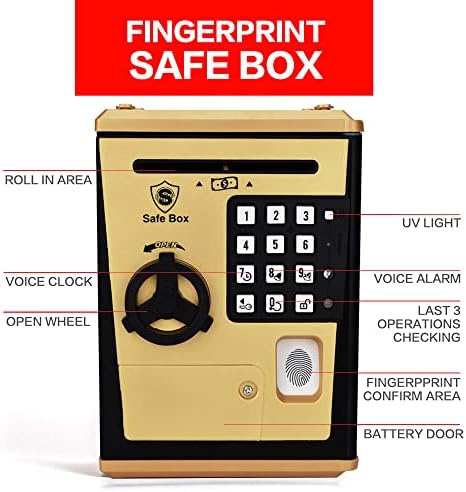 Poput igračke piggy banke sigurne kutije otiska prsta bankoma bankomat u bankomatičarima novca za štednju za djecu